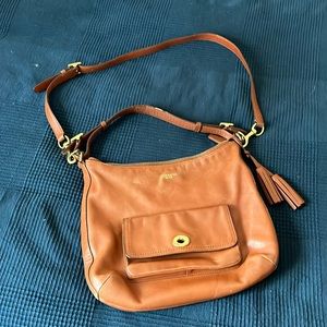 Coach brown leather shoulder bag no 01393-22381